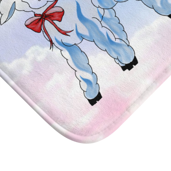 duality of lamb bath mat