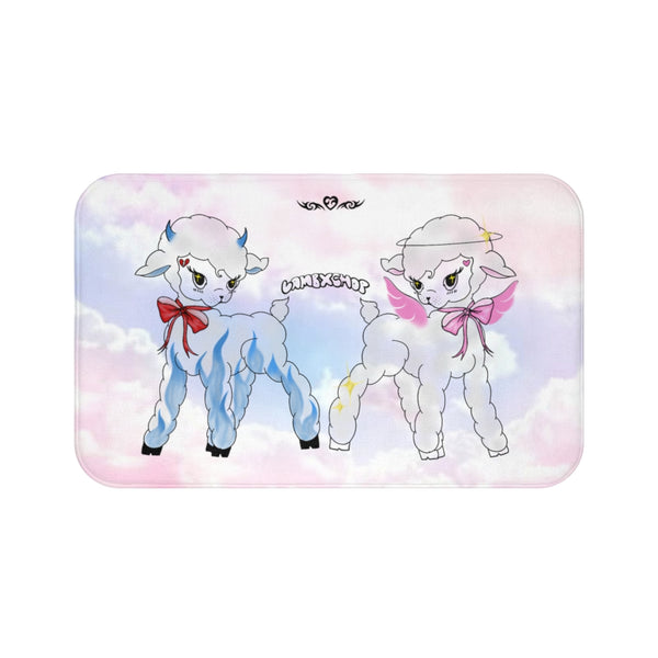 duality of lamb bath mat