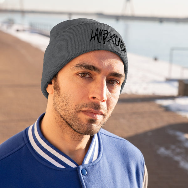 embroidered lambxchop beanie