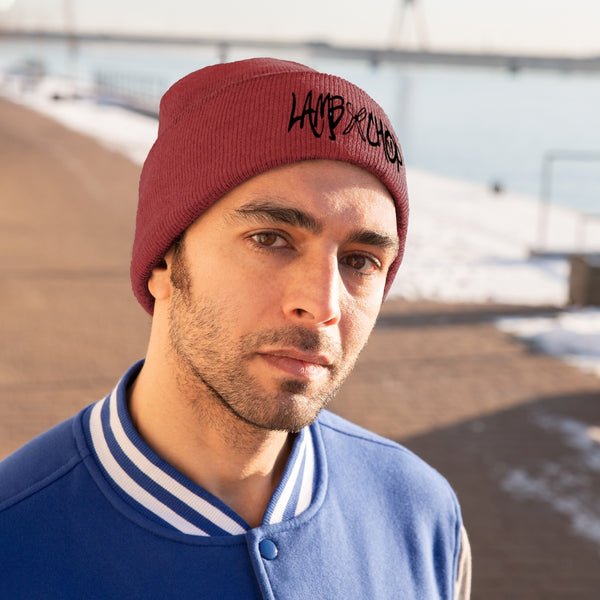 embroidered lambxchop beanie