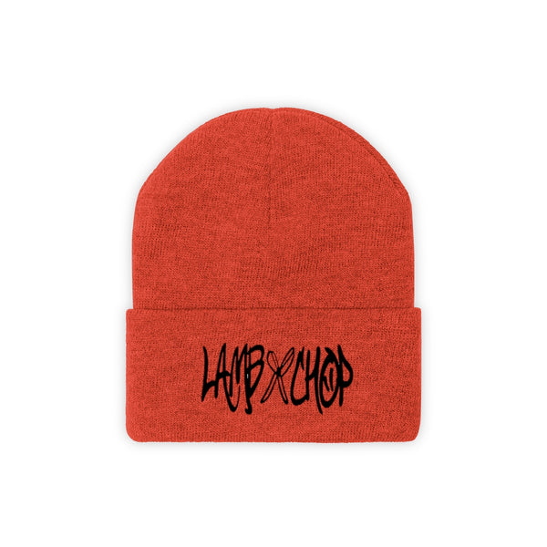 embroidered lambxchop beanie