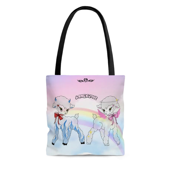 duality of lamb tote bag
