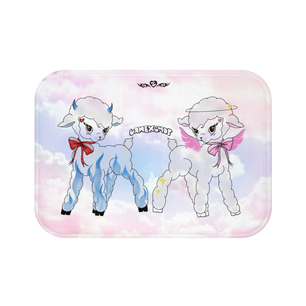 duality of lamb bath mat