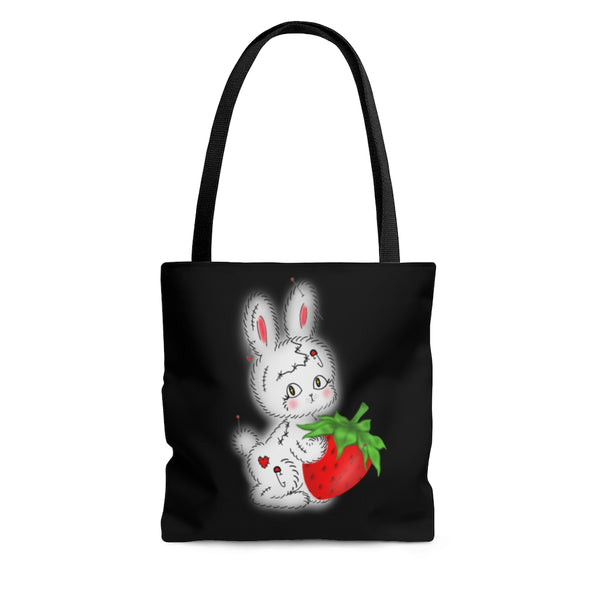 strawbunny tote bag