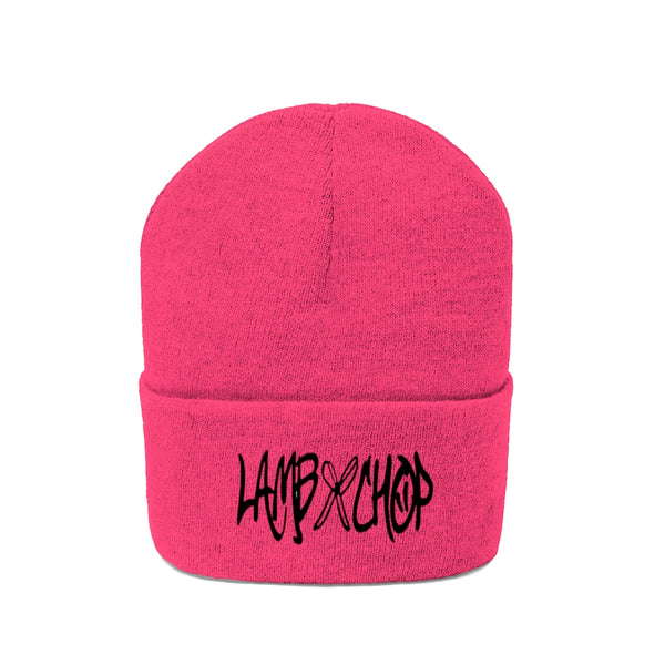 embroidered lambxchop beanie