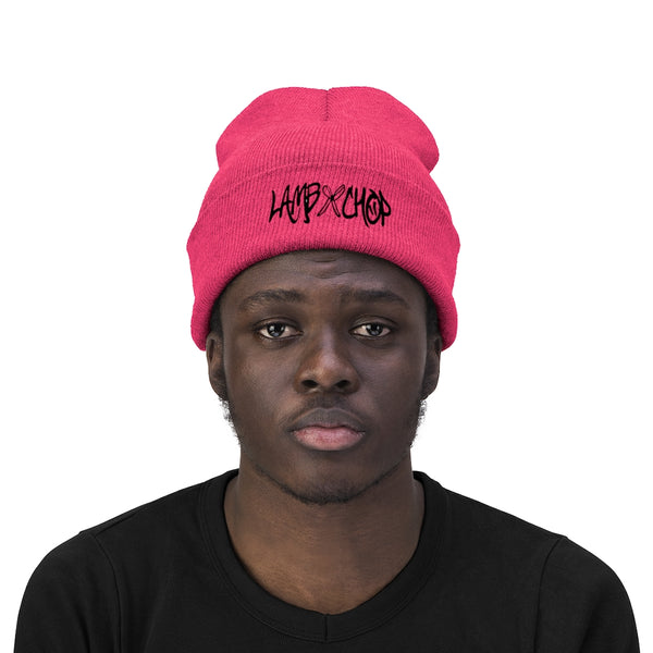 embroidered lambxchop beanie